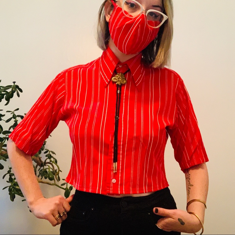 VTG 1960s Button Up & Face Mask